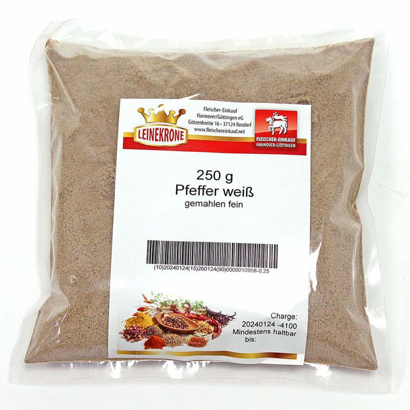 Pfeffer weiss fein verpackt 250 g